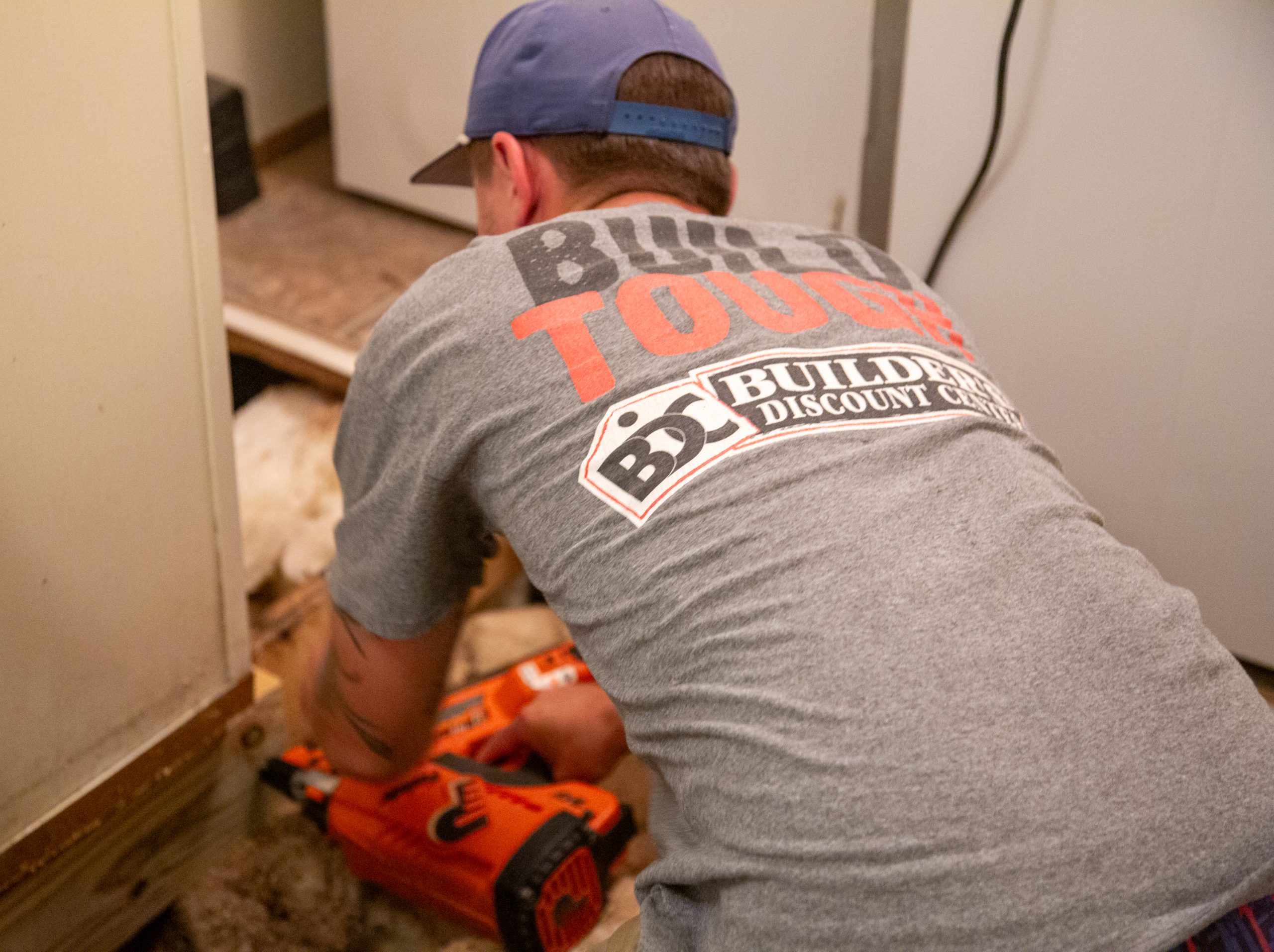 Working on interior walls