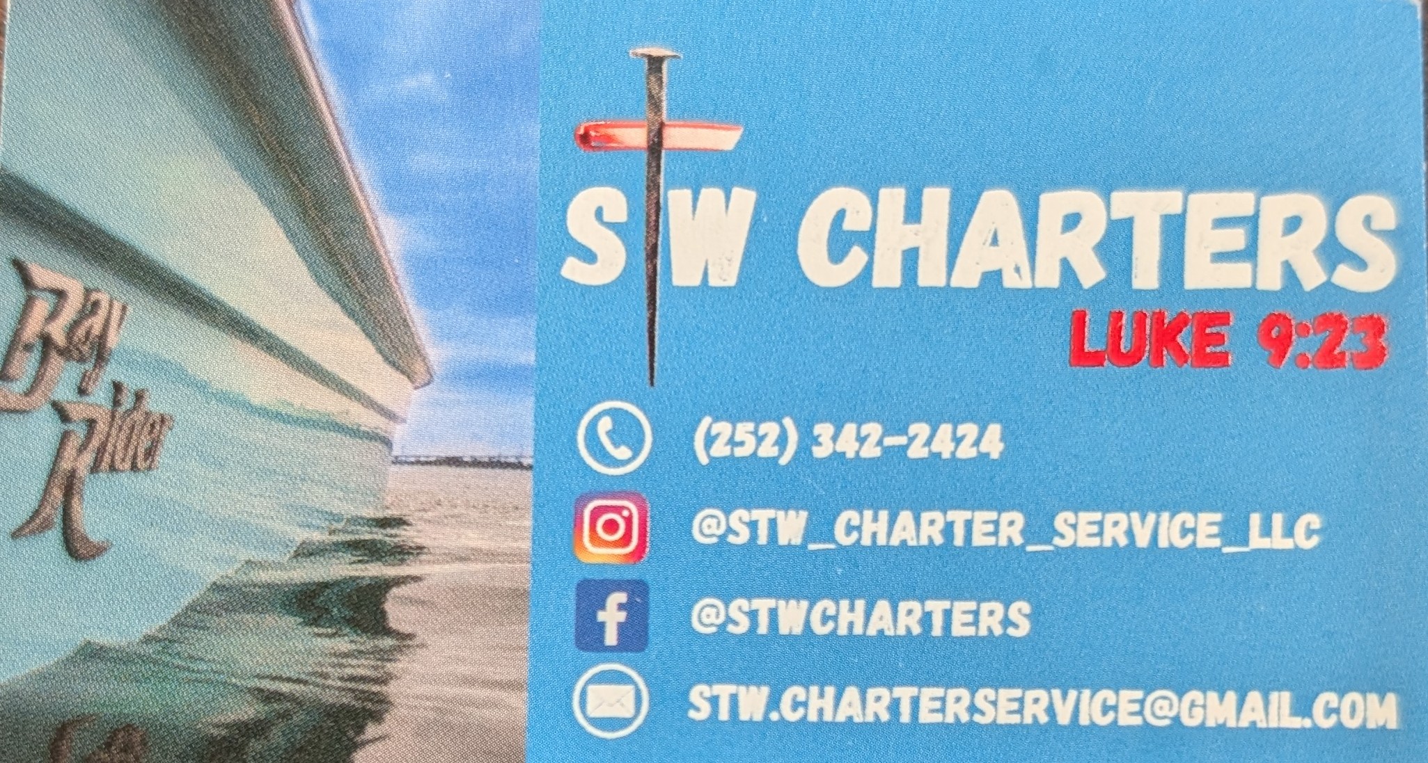 SW Charters Business Card